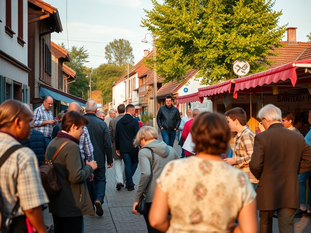Panorama miasta Działdowo z widocznym ratuszem i fragmentem rynku